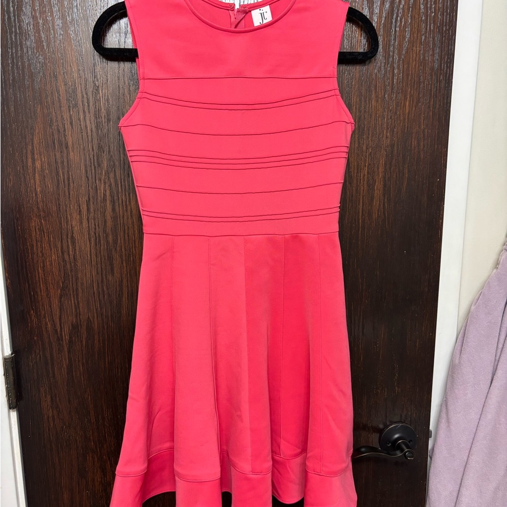 Julia Jordan Hot Pink Fit Flare Stretch Sleeveless Dress